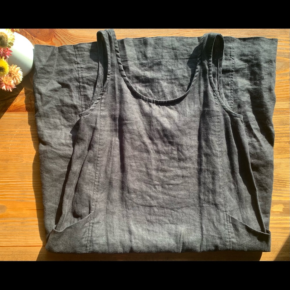 Elizabeth Suzann Clyde Dress Black Linen